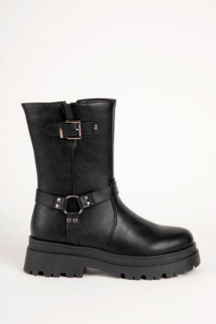 BOTA MUJER PADDOCK DESAN Negro