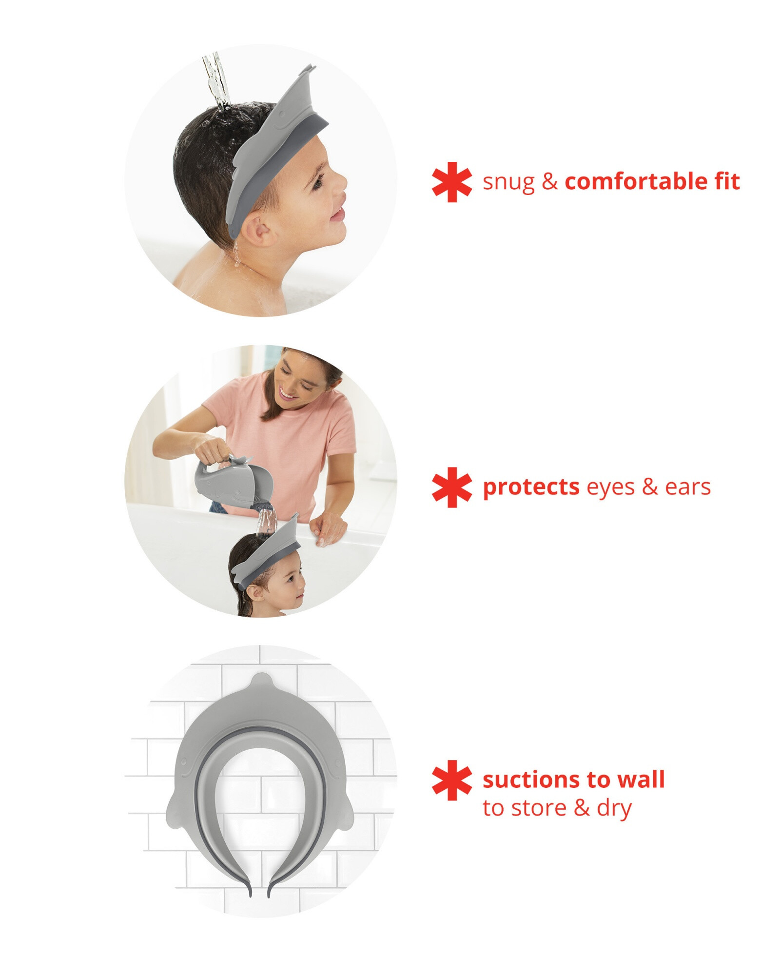 Visera protectora para baño, gris Visera protectora para baño, gris