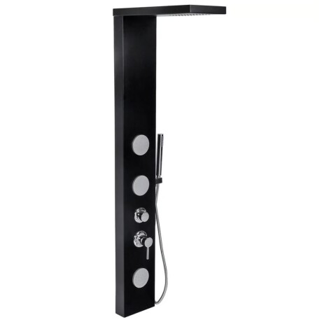 Columna De Ducha Aluminio Negro 2 Jets Sensi D Acqua Columna De Ducha Aluminio Negro 2 Jets Sensi D Acqua