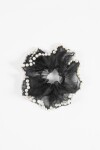 Gomita scrunchie tul perlas negro