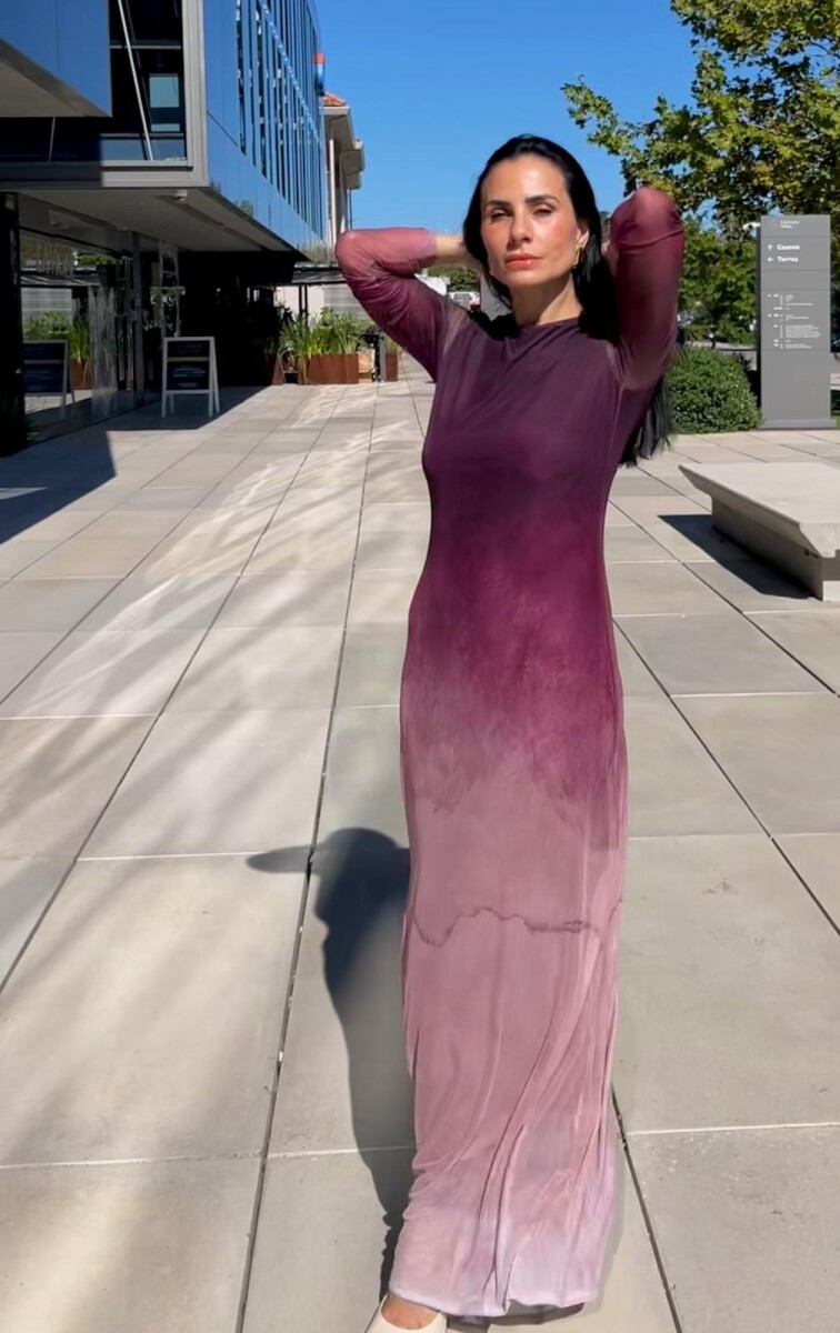 Vestido manga larga Maldivia - Rosa 