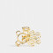 Broche Metallic Broche Metálico Osito - Dorado
