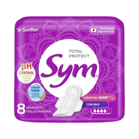 Toallas Femeninas Sym Con Alas X 8 Cubierta Suave Toallas Femeninas Sym Con Alas X 8 Cubierta Suave