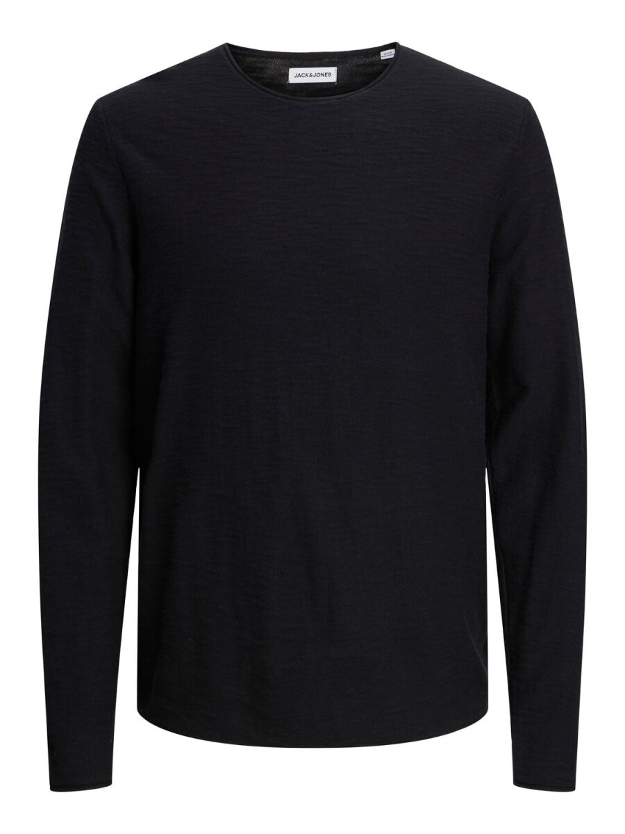 Sweater Slub Cuello - Black 