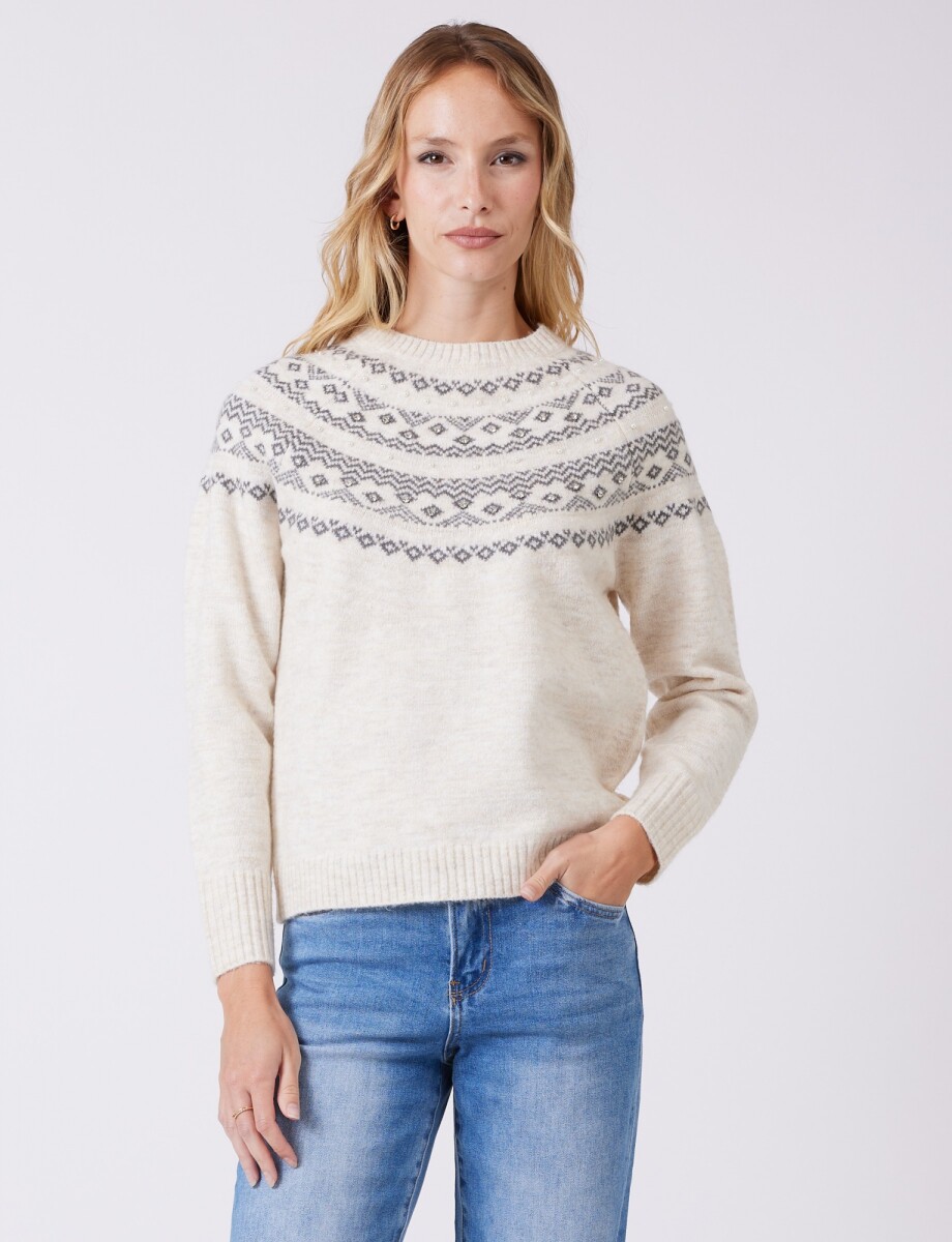 Buzo Nordic Winter - Crudo/multi 