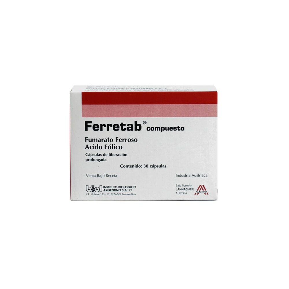 FERRETAB CJ X 30 CAPSULAS única