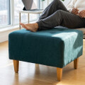 Juego De Living Sillón con puff Azul