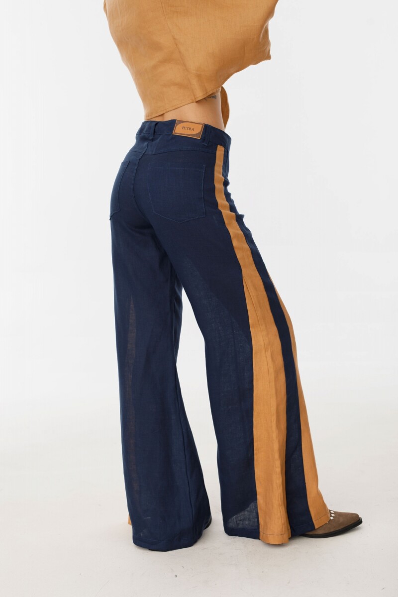Pantalon Murra - Azul/Camel 
