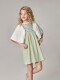 Vestido Canesu Estampado Gris