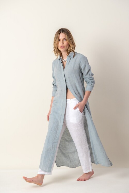 Camisola de lino Sky Grey