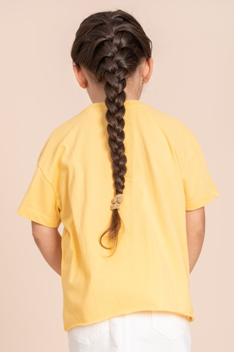 Remera manga corta lisa Amarilla