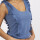 Musculosa ruffles azul piedra