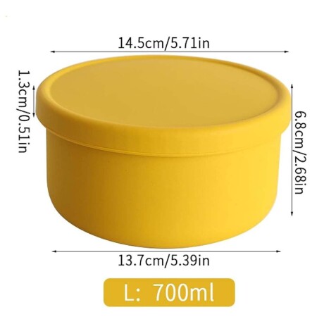 Contenedor Recipiente de Alimentos 700Ml c/ Tapa en Silicona Rosa