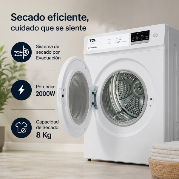 Secarropa Tcl F2082drw 8kg SECARROPA TCL 8KG F2082DRW
