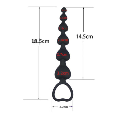 Vara Anal Corazones Negros Vara Anal Corazones Negros