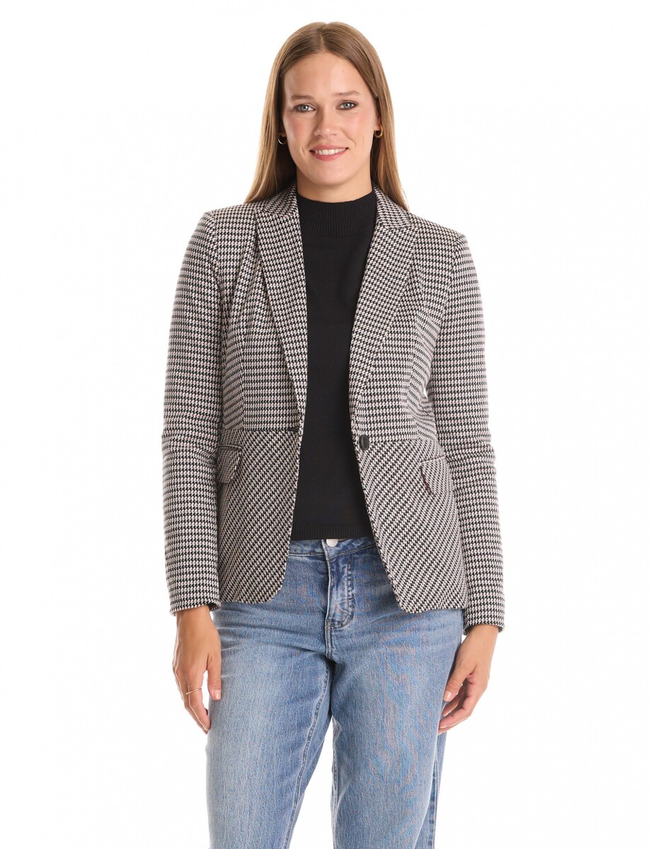 Blazer Jacquard - Multi/negro 