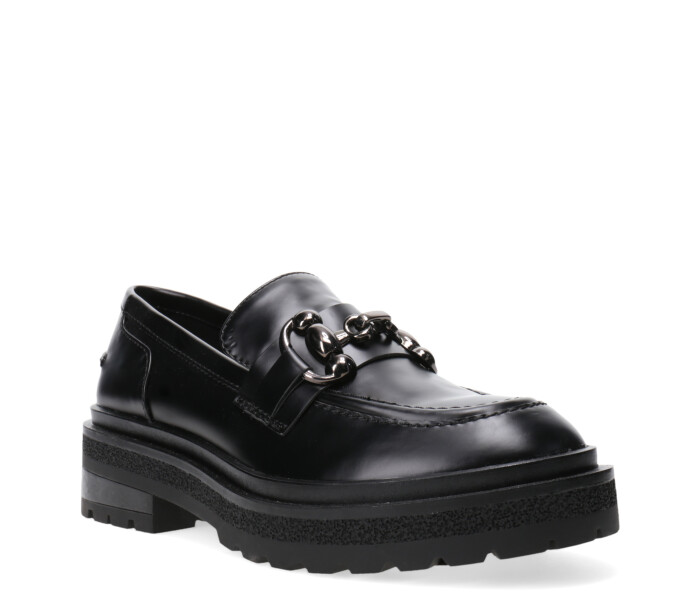 Zapato de Mujer Miss Carol DOULE Mocasin con hebilla Negro