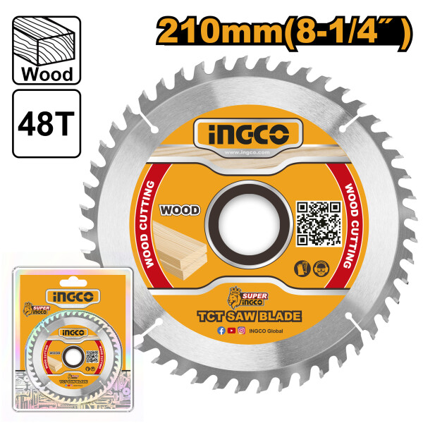 DISCO P MADERA SIERRA 210MM 8 1/4 48 DIENTES INGCO TSB121022 DISCO P MADERA SIERRA 210MM 8 1/4 48 DIENTES INGCO TSB121022
