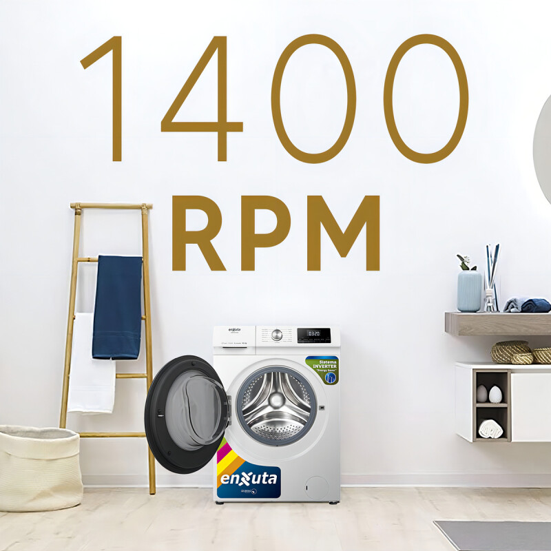 Lavasecarropas automático Enxuta inverter hasta 10.5kg 220V color blanco Lavasecarropas Automático Enxuta Inverter Hasta 10.5kg 220v Color Blanco