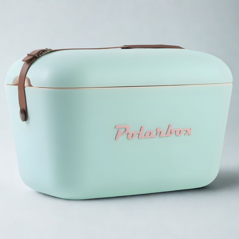 Conservadora Hielera Polarbox Vintage 12 Litros Con Asada POP Verde Agua y Rosa
