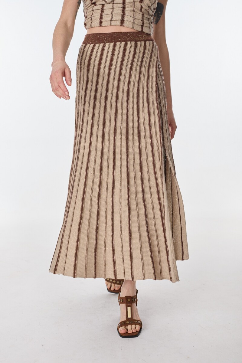 Falda Lath Marron