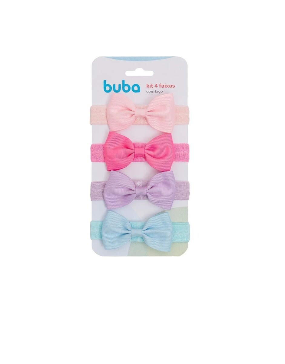Set x4 Vinchas elásticas BUBA - Rosa 15316 