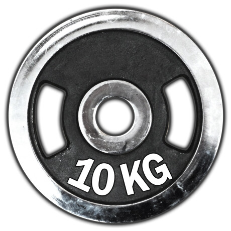 Disco Olímpico 10K C/ Agarre Expert Cromado Pesa P/ Barras y mancuernas Fit014002-10k