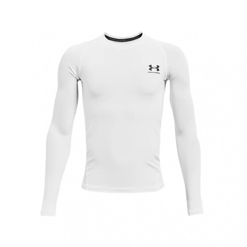 Remera Niño Under Armour HeatGear de Manga Larga White