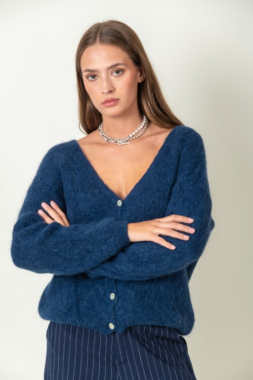Sweater Mohair Azul