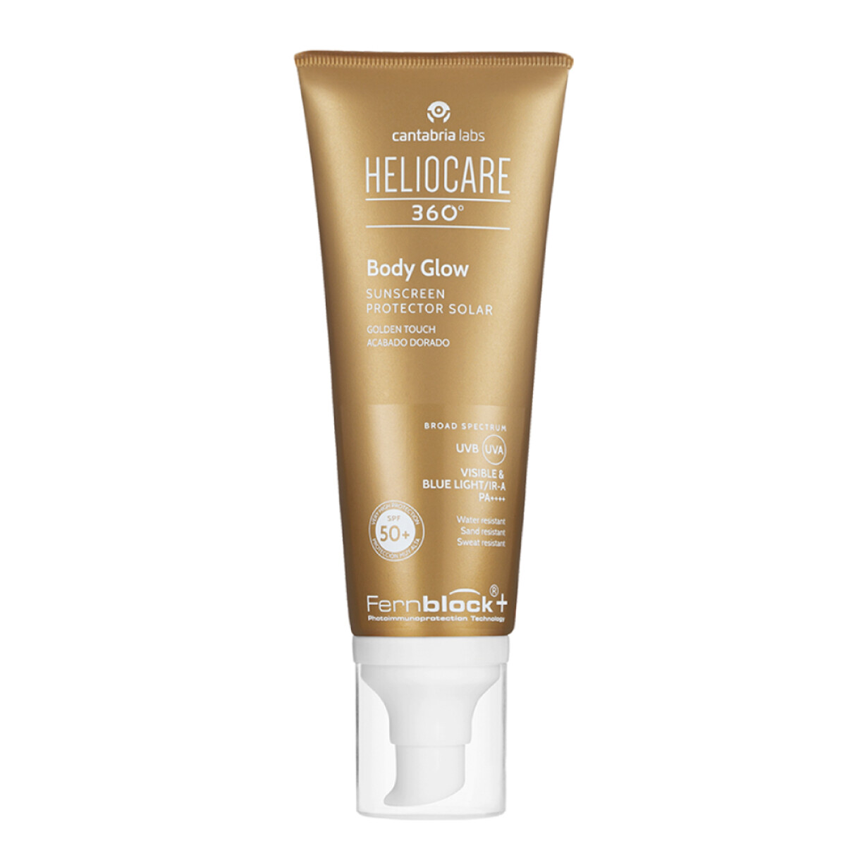Protector Solar Heliocare 360° Body Glow FPS50+ Acabado Dorado 100ml 