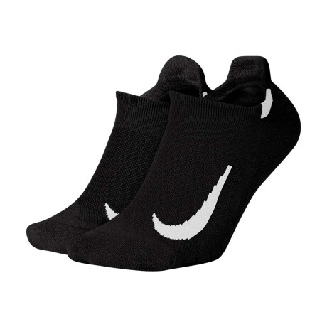 Medias Nike Multiplier Running No-Show 2-Pack Unisex Negro