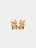Pendientes De Media Flor dorado