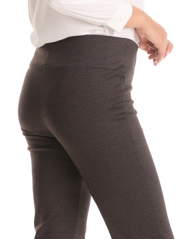 Pantalón Cigarette Cuadrillé MULTI/BORDEAUX