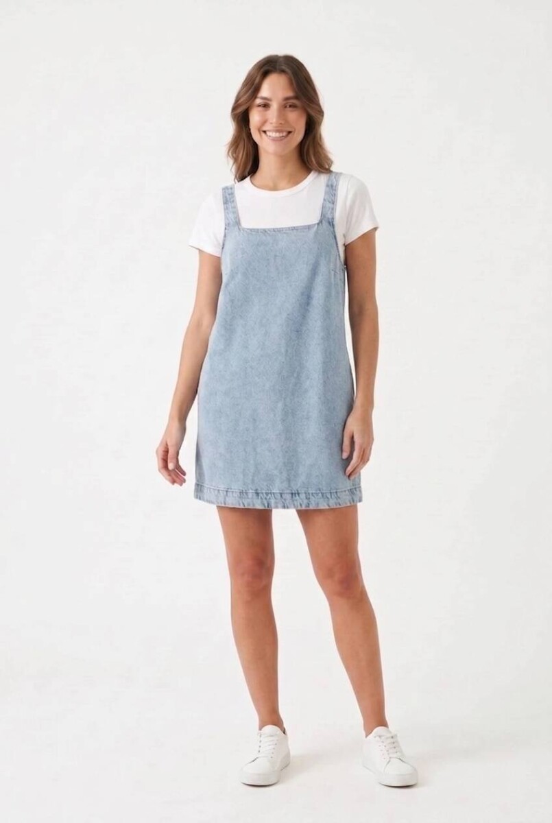 Vestido denim corto - Jean claro 