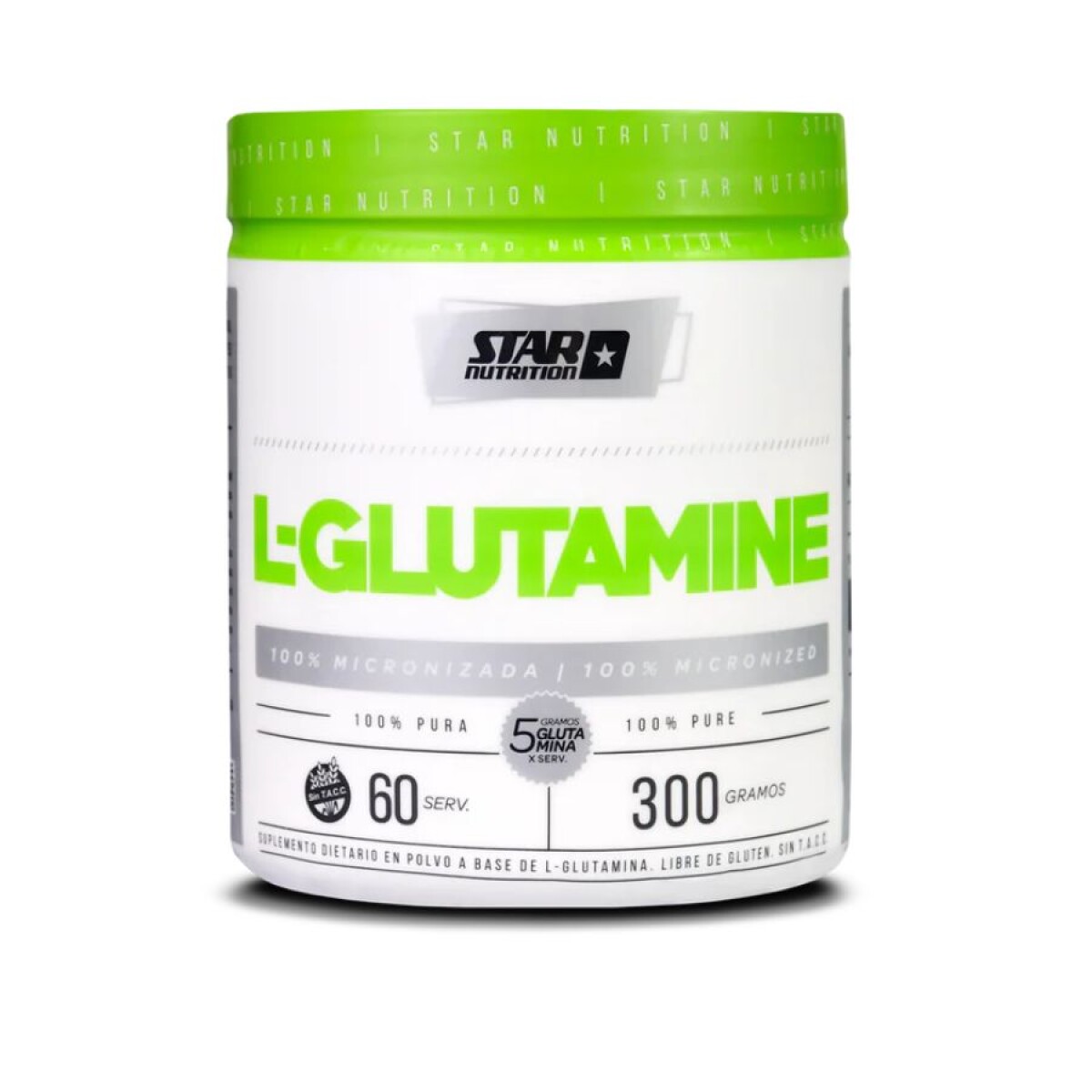 Glutamina Star Nutrition 300 Gr Sin Sabor 