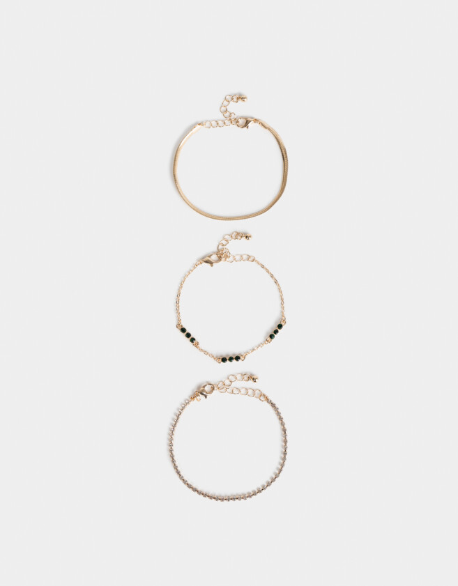 Pulseras Flexibles Sets Con mostacillas Sets De Pulseras Con Mostacillas - Dorado