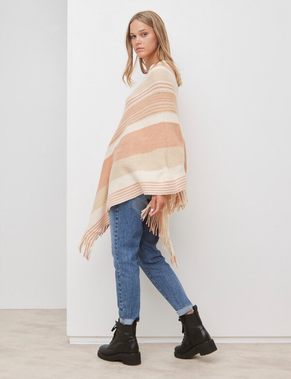 Poncho Soft CORAL/MULTI