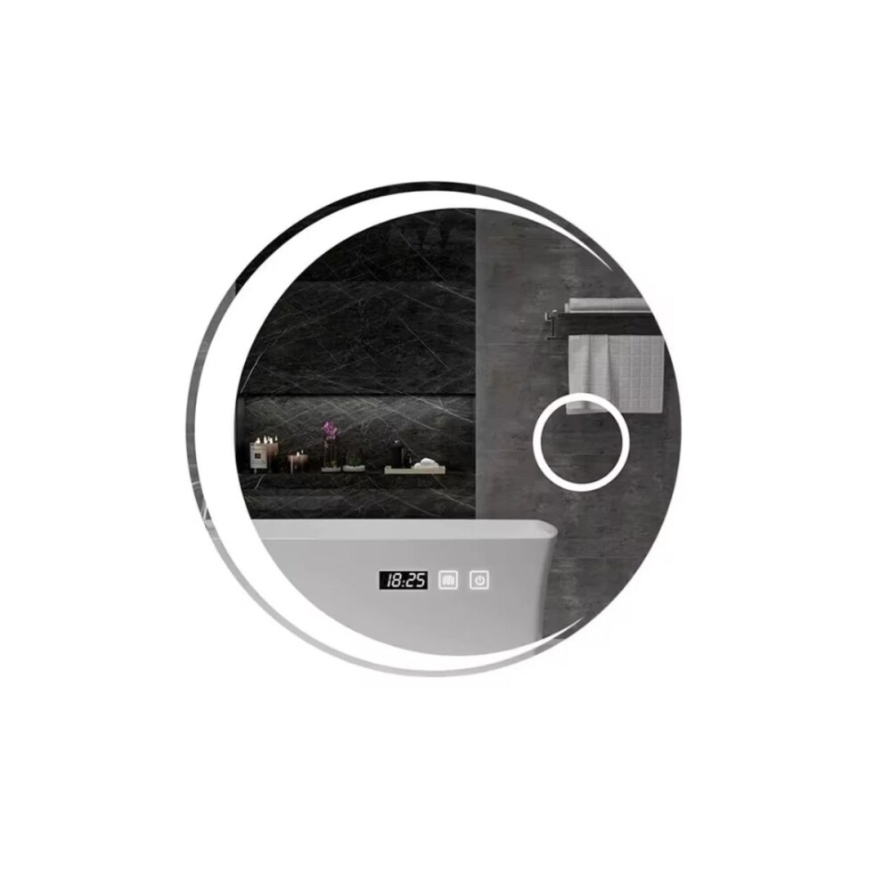 Espejo LED 80cm c/display y aumento Espejo Led 80cm C/display Y Aumento