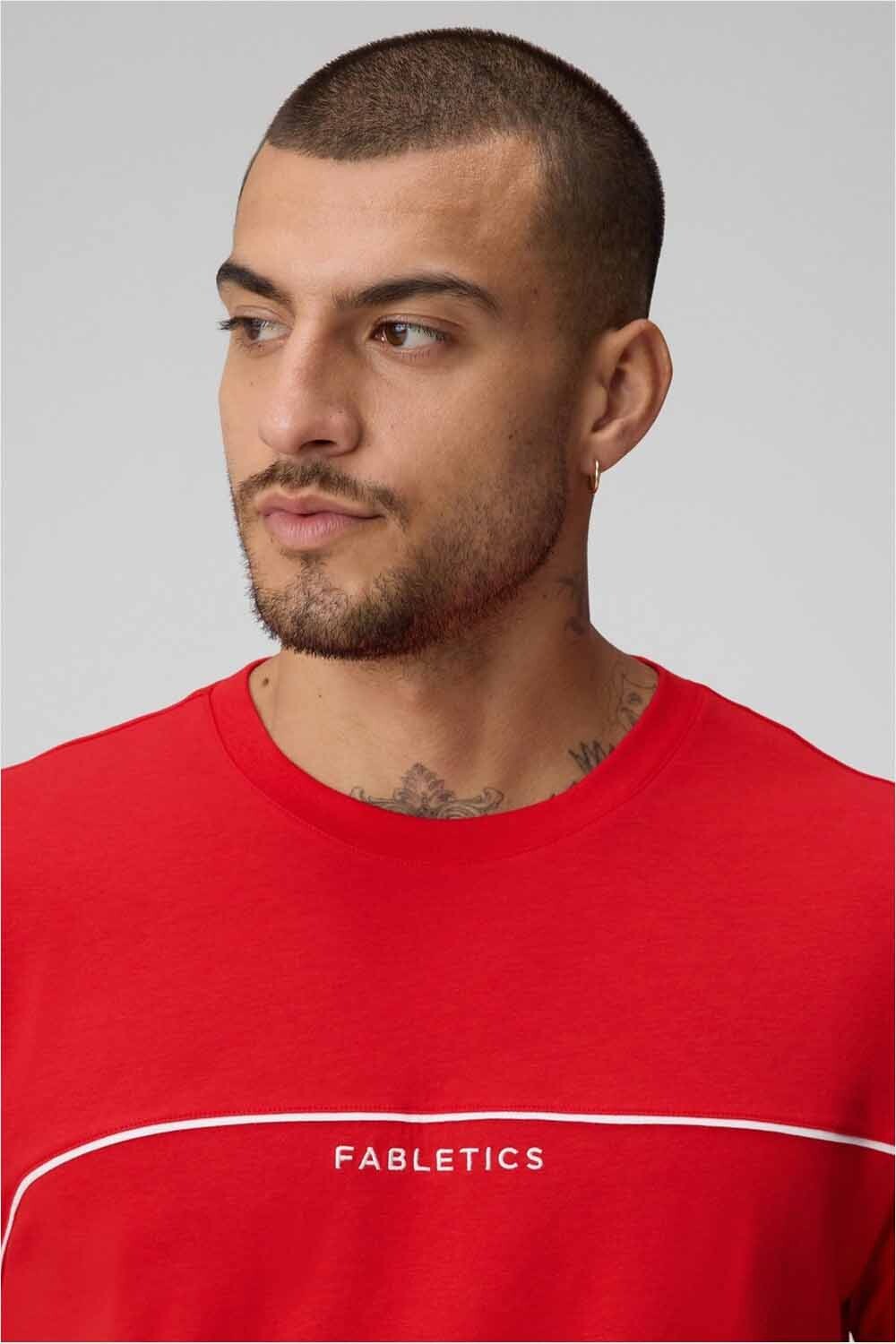 Polo The 24-7 Tee Dna Stripe Hombre Heated Red/Classic White