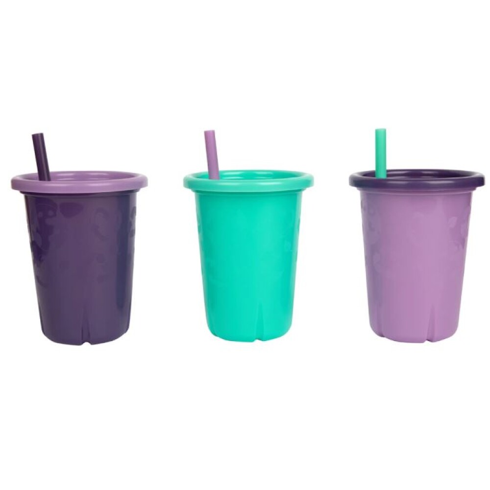 Set 3 Vasos Con Tapa Y Sorbitos Nena The First Years THE FIRST YEARS SET 3 VASOS CON TAPA Y SORBITOS NENA