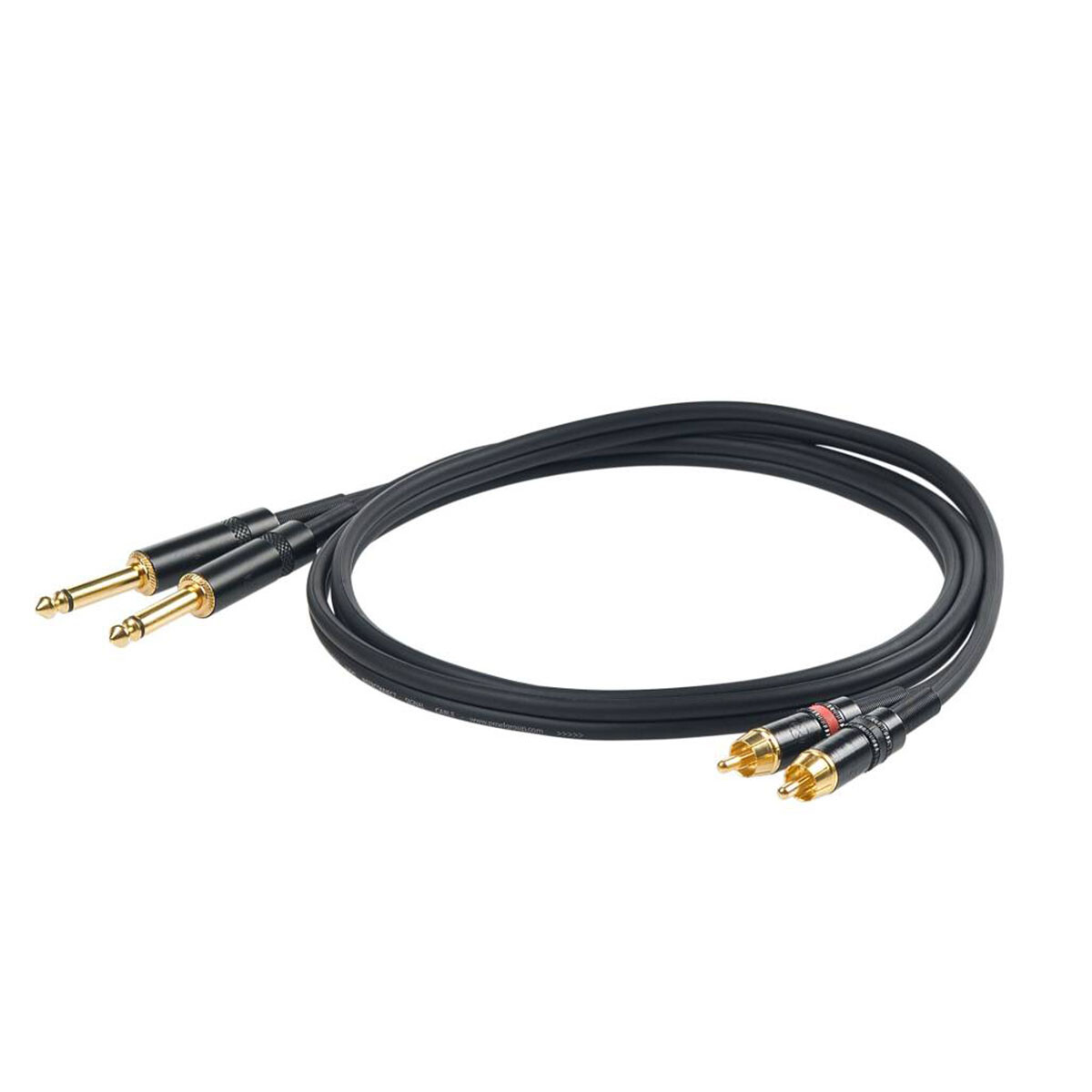 CABLE ADAPTADOR PROEL CHLP310LU3 2X6,3 A 2XRCA 3MT. 
