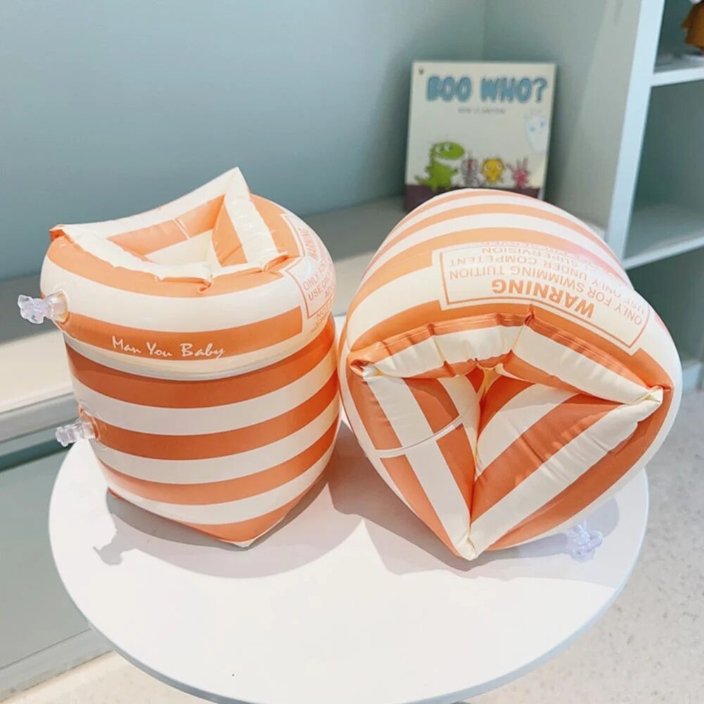 Alitas flotadores para niños striped rayada naranja