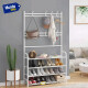 Rack Zapatera Organizador De Metal Con Tnt Y Ganchos Blanco