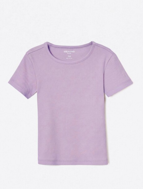 BLUSA CON BORDADO EN TELA ACANALADA VIOLETA