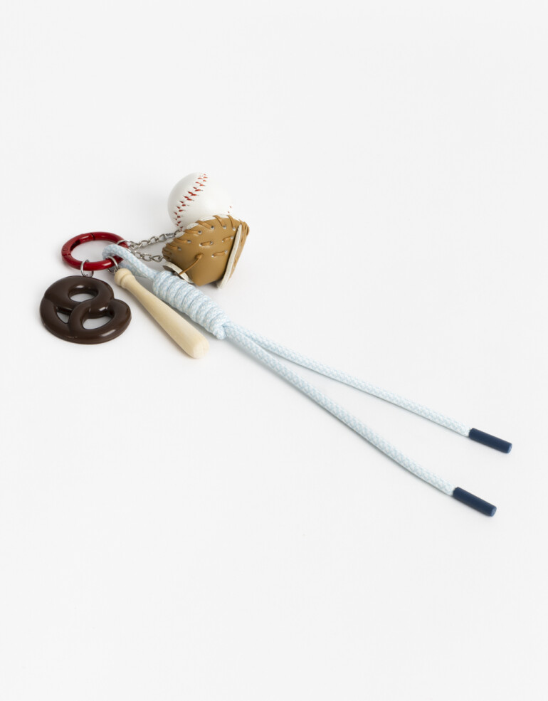 Llavero Cordón Llavero Y Bag Charm Baseball - Combinacion Multicolor