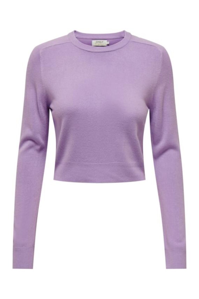 Sweater Sunny Cropped - Purple Rose 