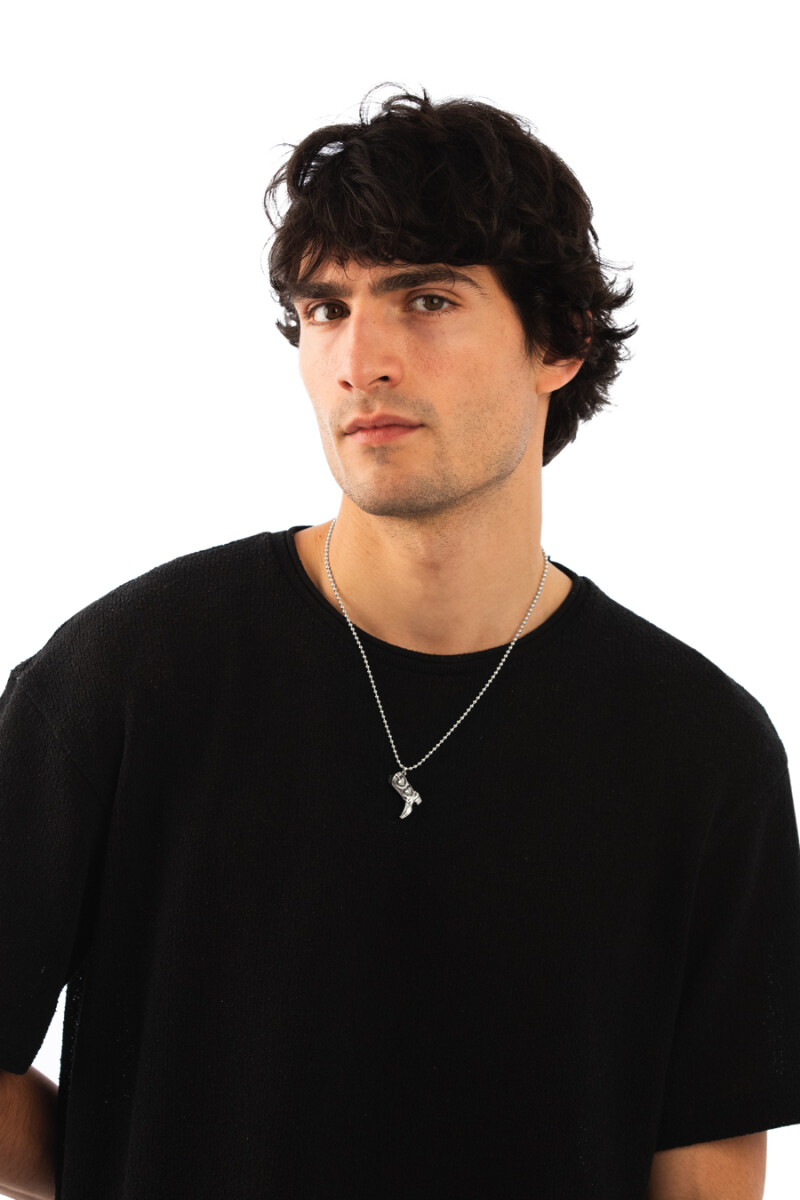 Twojeys Boot Necklace Plata Plata