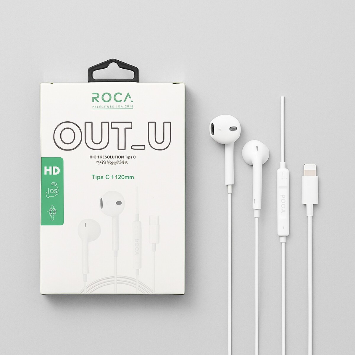 AURICULAR MANOS LIBRES STEREO ROCA TIPO-C - Blanco 