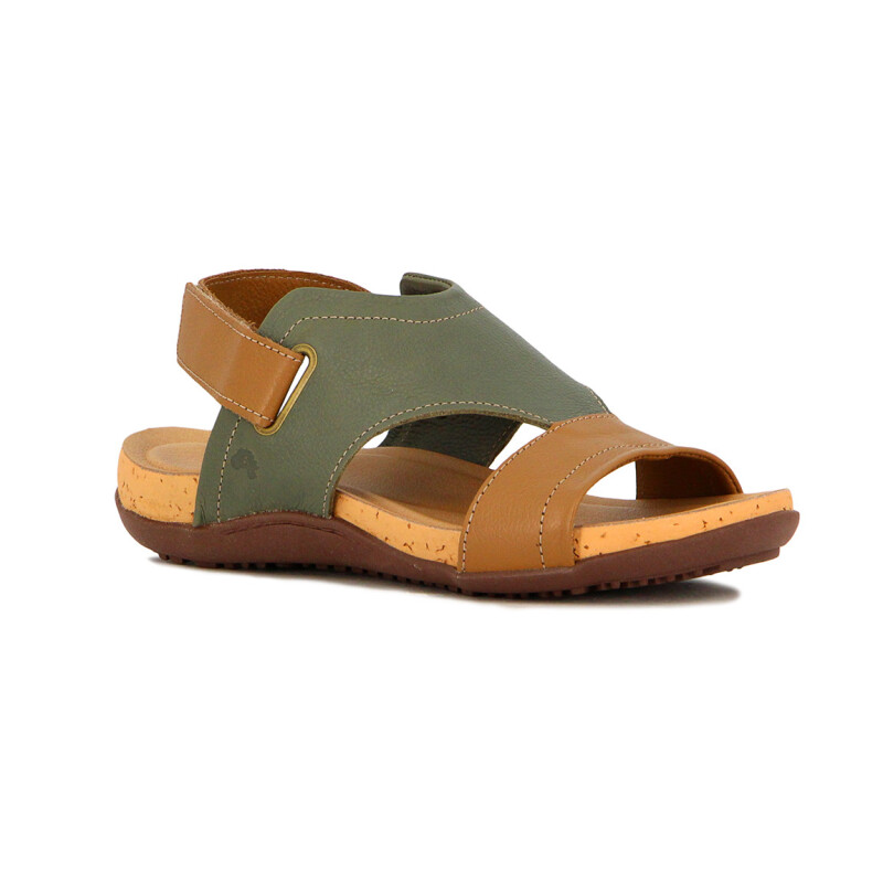 Sandalia Country Mujer Con Pulsera Ambar-oliva