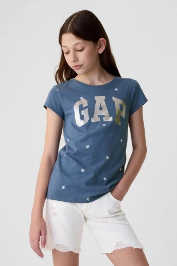 Remera Logo Gap Manga Corta Niña Blue Star 816